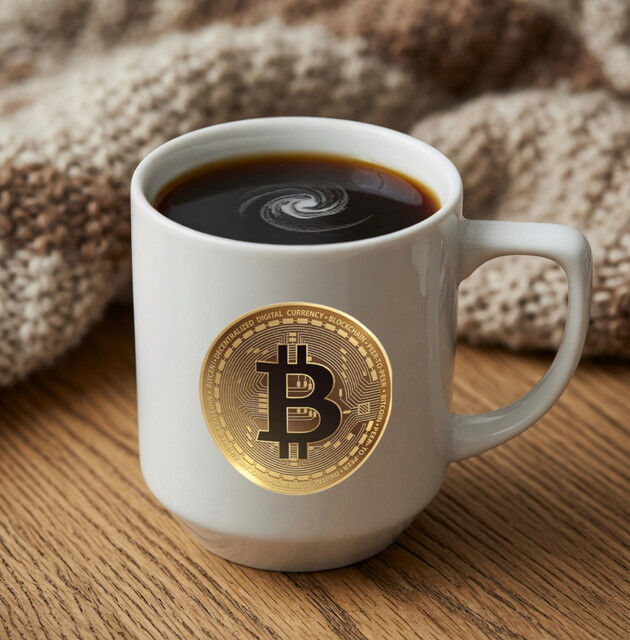 Mug Bitcoin Logo Gold Crypto thumbnail 4