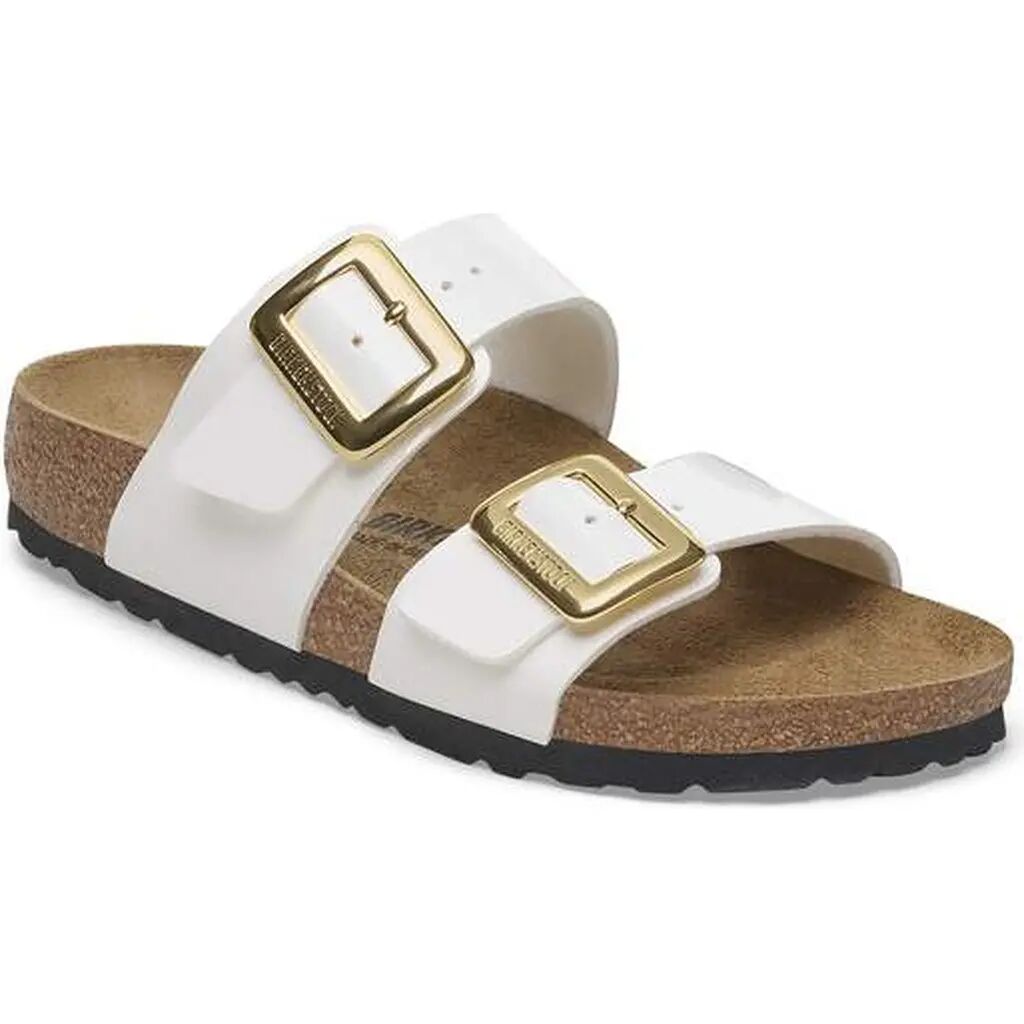 Sydney Cushion Buckle Birko-flor Patent White Narrow thumbnail 3