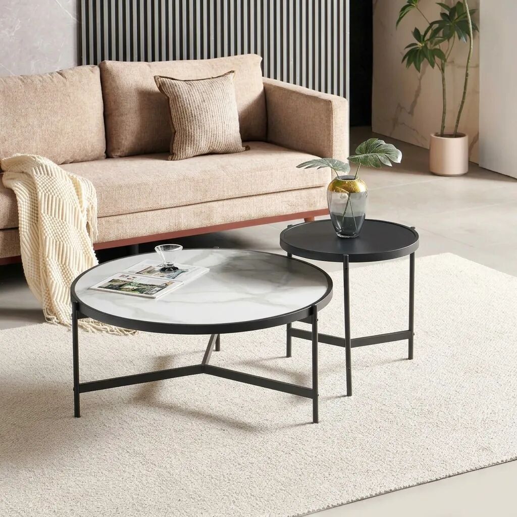 Arthur Set De 2 Tables Basses 90 / 50 Cm
