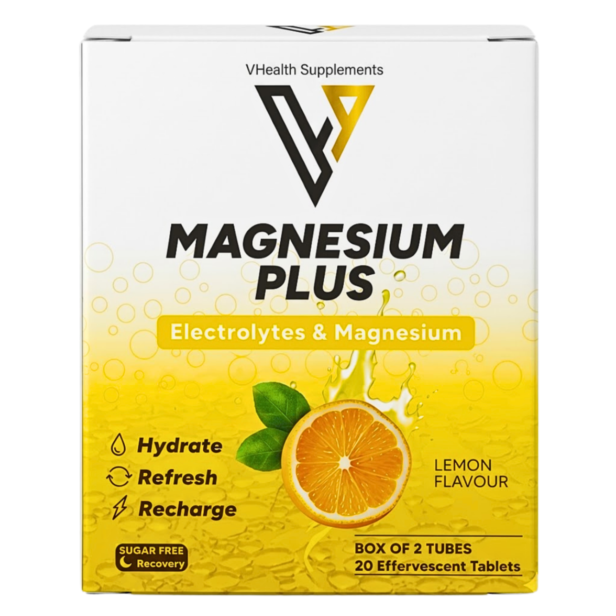 Magnésium Plus Citron – 2 tubes, 20 comprimés