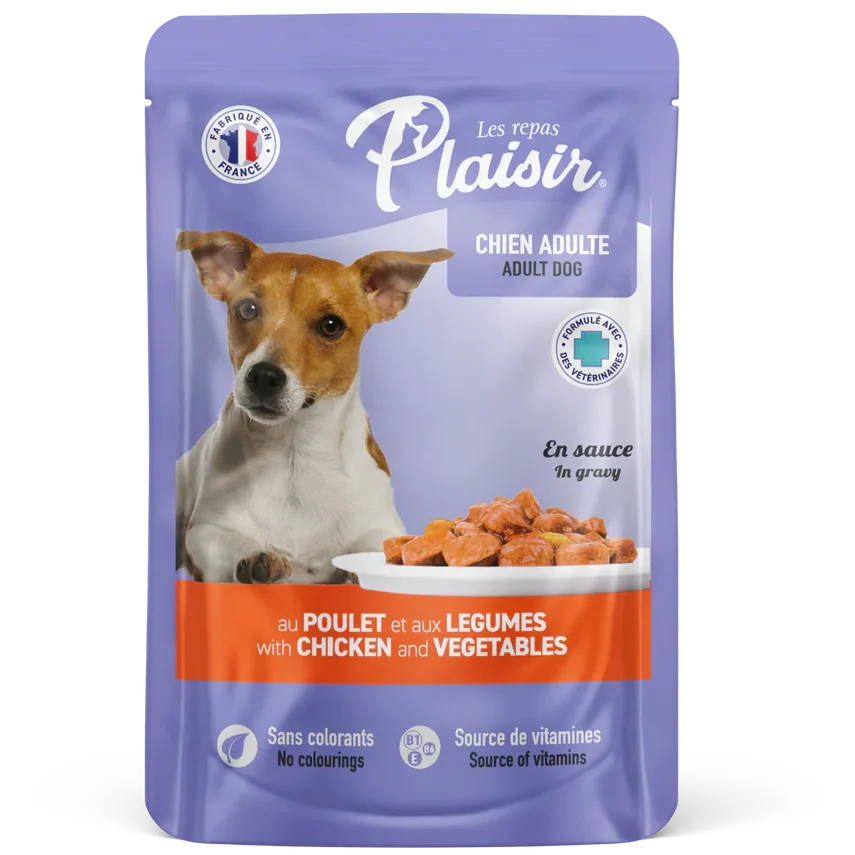 Sachet Fraîcheur 100g D’émincés Au Poulet Aux Légumes En Sauce 