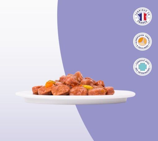 Sachet Fraîcheur 100g D’émincés Au Poulet Aux Légumes En Sauce 