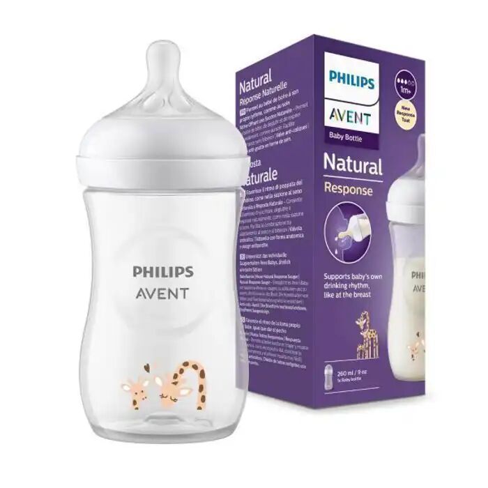 Natural Biberon Din Plastic Deco Girafe +1 Luni Cu Débit 3 - 260 Ml thumbnail 3