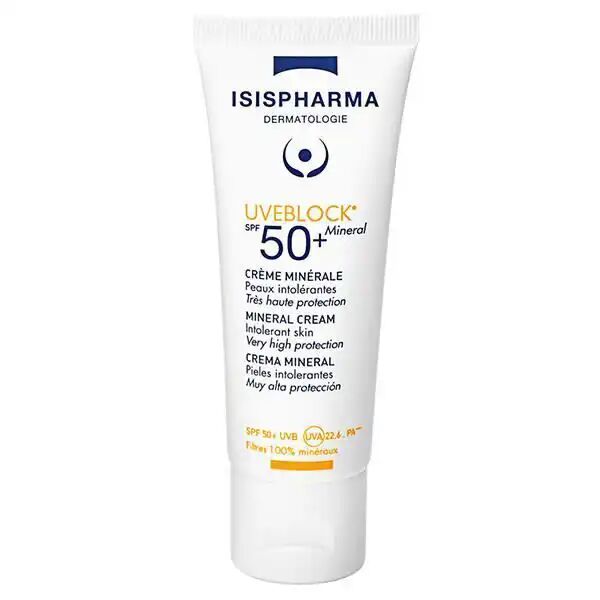 Uveblock Crème Solaire Spf50+ 100% Minérale Hypoallergénique Peaux Sensiblesa