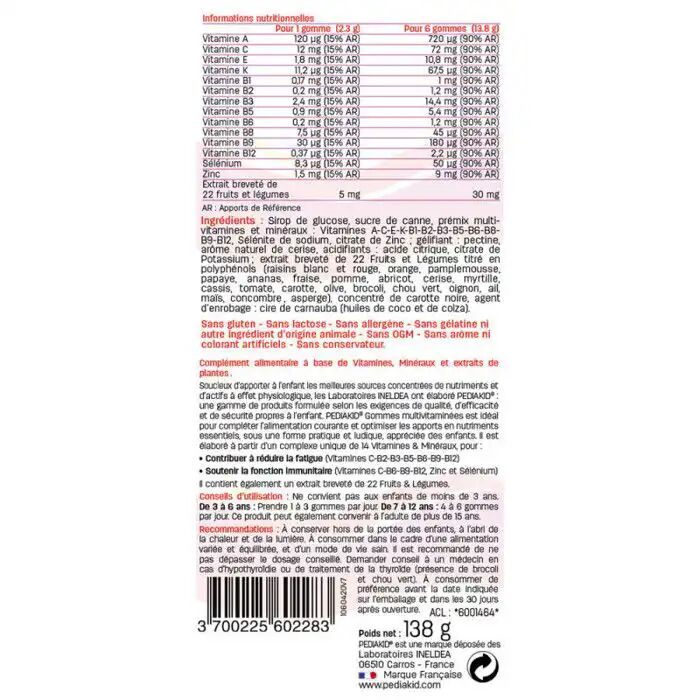 Gommes Multivitaminées Cerise – Défenses Naturelles thumbnail 4