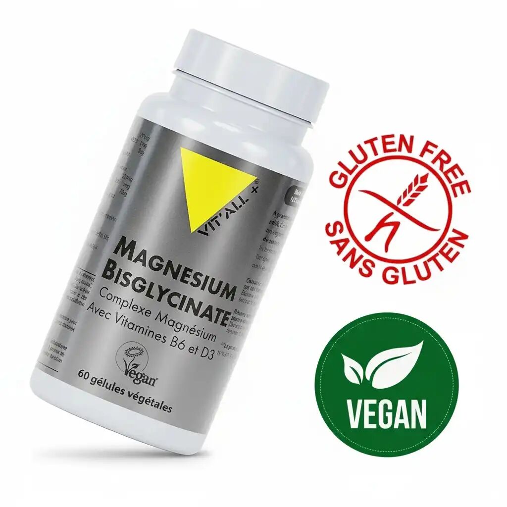 Magnésium Bisglycinate Magnésium Bisglycinate B6 D3 60 Gélules Sans Gluten