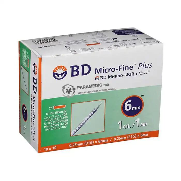 Seringue Micro-fine Plus 0.5ml 10 Sachets De 10 Seringue