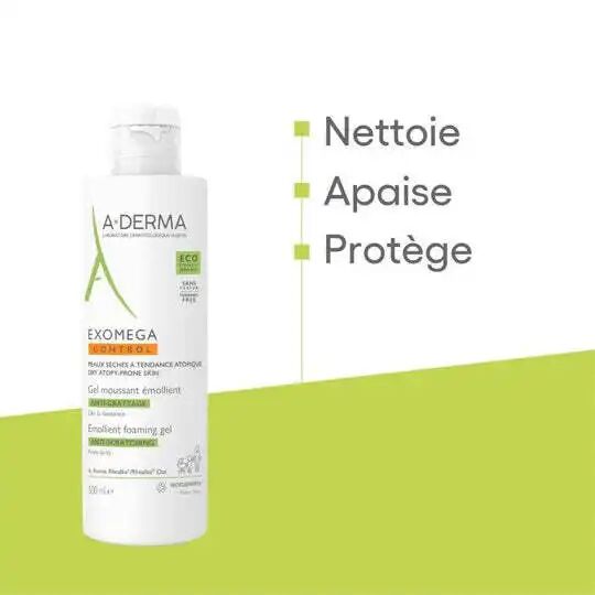 Exomega Control Gel Moussant Émollient Anti-grattage 