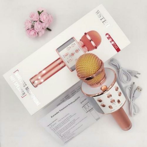 Magique Microphone Et Hauparleur Karaoké Bleutooth Sans Fil 4 En 1 