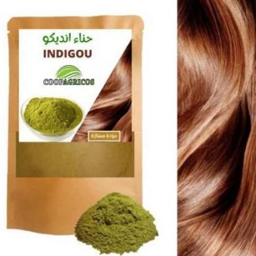 Coopagricos 50g Indigo Poudre 100% Naturel Henné Coloration Capillaire Végétale Brun Foncé