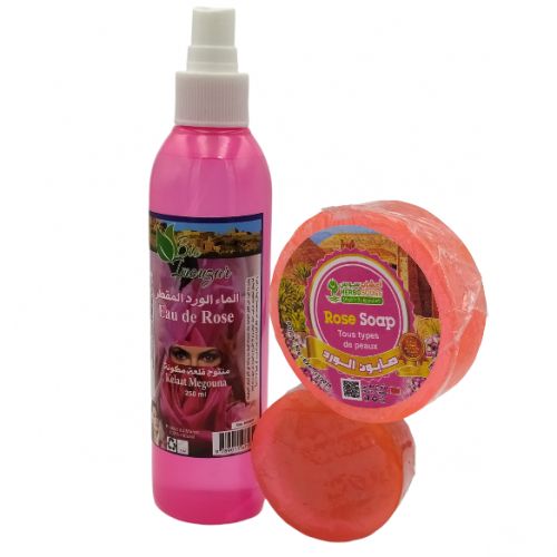 Pack Eau De Rose 250ml + Savon De Rose 50g -bio,naturel,pur 100% thumbnail 1