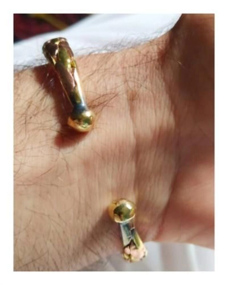 Bracelet Pur Cuivre De 3 Fils Torsadés Traditionnel Anti-rhumatisme thumbnail 3