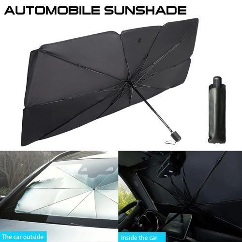 Couvre Pare-brise Parapluie Pliable En Titane, Bloc De Lumière, Rayons Uv Et Refroidissement Intérieure De La Voiture
