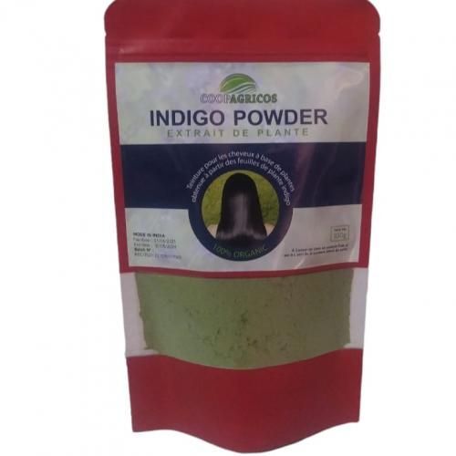 Indigo Poudre 100% Naturel Henné Coloration Capillaire Végétale Brun Foncé 100g 
