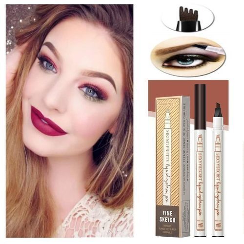 Traceur De Précision 2 En 1 Pour Sourcils Et Cils - Noir