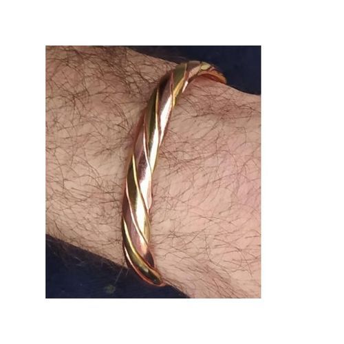 Bracelet Pur Cuivre De 3 Fils Torsadés Anti-rhumatisme thumbnail 1