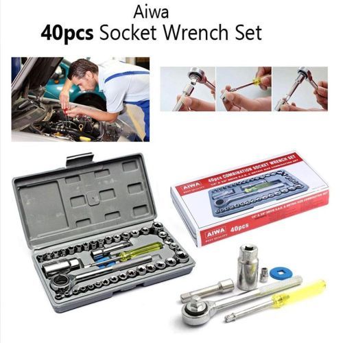 Kit D'outils À Douilles Pour Clés Mixtes 40 Pièces Avec Boîte thumbnail 3