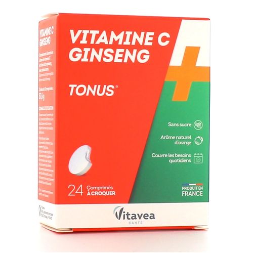 Nutrisanté Tonus Vitamine C Ginseng 24 Comprimés 