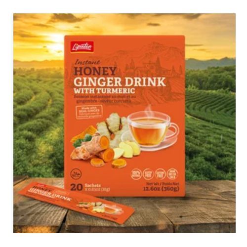 Boisson Instantanée ( Gingembre-miel-curcuma) 20 Sachets Soluble