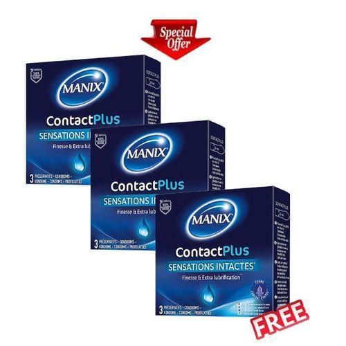 Pack De 3 Boite De 3 Préservatifs Contact Plus Sensations Intactes 