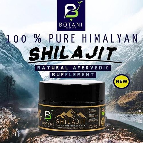 Shilajit Résine Biologiques - Naturelle Pure (30g) Detox, Mémoire (semi-liquid Resin)