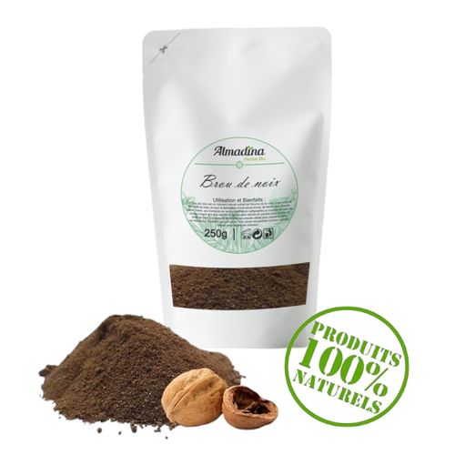 Broux De Noix En Poudre Naturel Excellente Qualité - Sachet Kraft Refermable