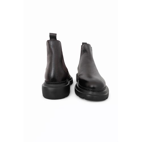 Bottines Chelsea Homme En Cuir Marron – Semelle Épaisse Antidérapante