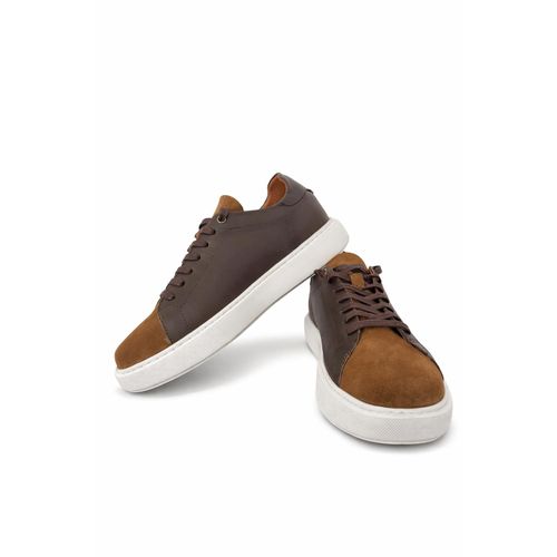 Baskets En Cuir Premium Bi-matière – Confort Et Élégance Au Quotidien thumbnail 3
