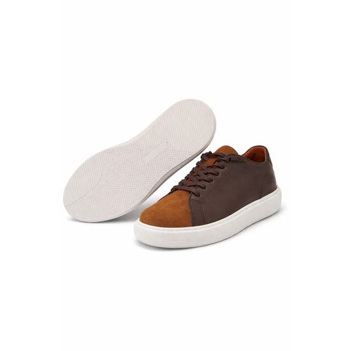 Baskets En Cuir Premium Bi-matière – Confort Et Élégance Au Quotidien