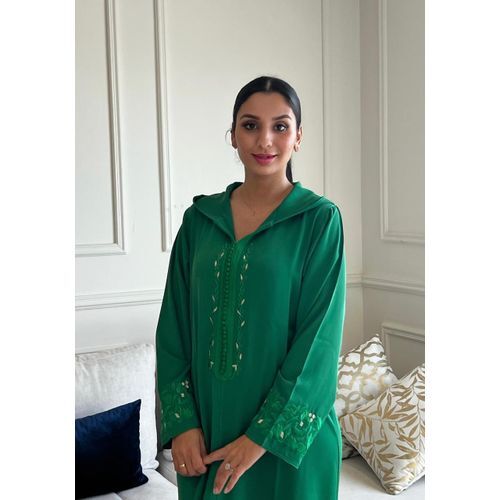 Jellaba Verte Avec Broderie