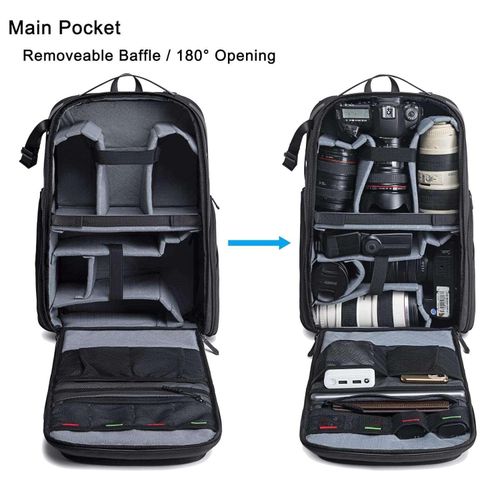 Sac À Dos, Caméra, Photographie, Sac À Dos Pour Ordinateur Portable Pratique Polyvalent