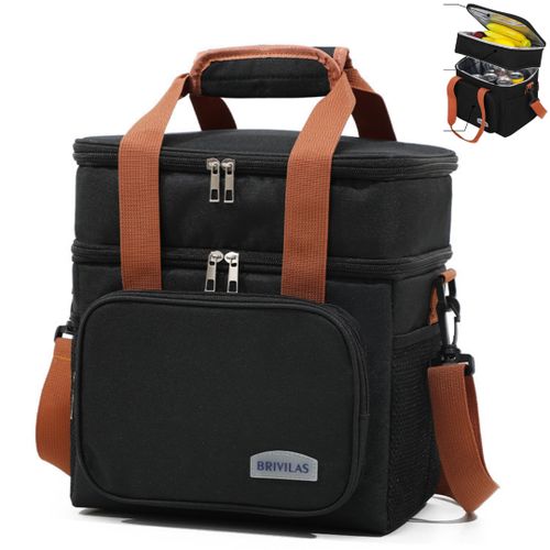 Sac Isotherme À Double Compartiment Pour Repas, Idéal Pour Les Sorties , Voyages thumbnail 1