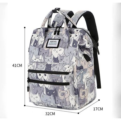 Sac À Dos Pour Pc, Images De Dessins Animés, Fermeture Éclair, Sangle Réglable