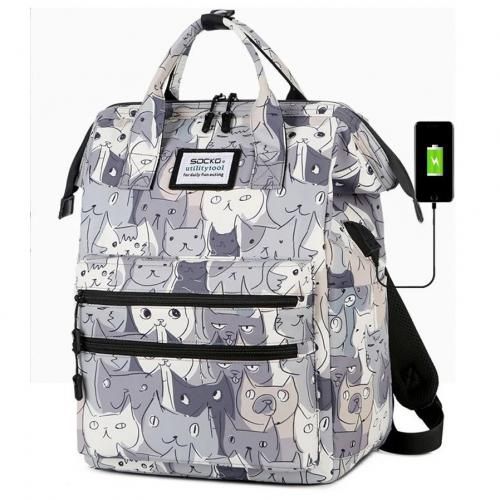 Sac À Dos Pour Pc, Images De Dessins Animés, Fermeture Éclair, Sangle Réglable