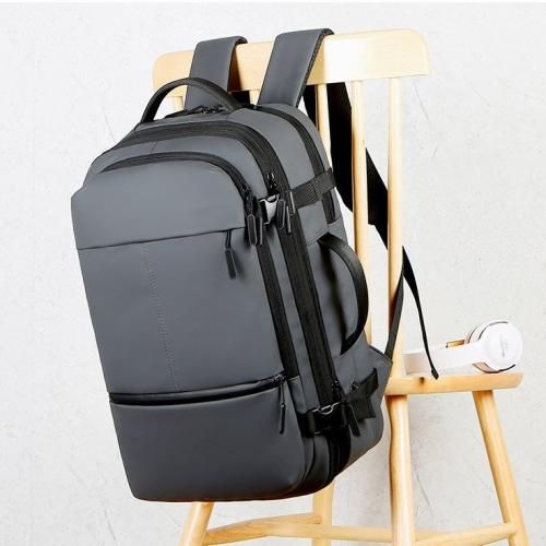 Sac De Voyage Grand Capacite De Camping Simple Pour Hommes - Gris