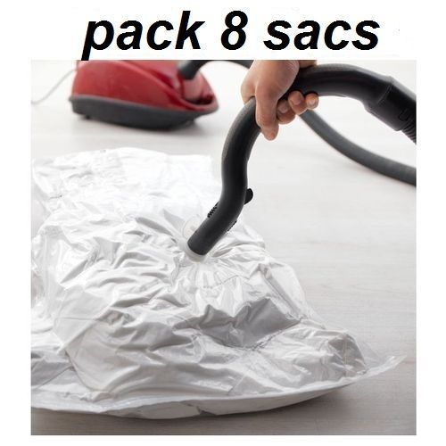 Pack 8 Sac Sous Vide De Stockage Organisateur Pour Vêtements Couette 80 X 60 Cm thumbnail 3