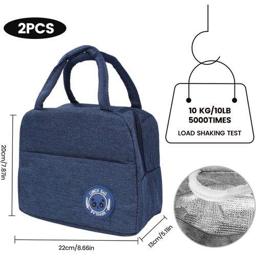 Sac À Lunch Isotherme Réutilisable Pour Travail, Voyages, Plage, Pique-nique thumbnail 2
