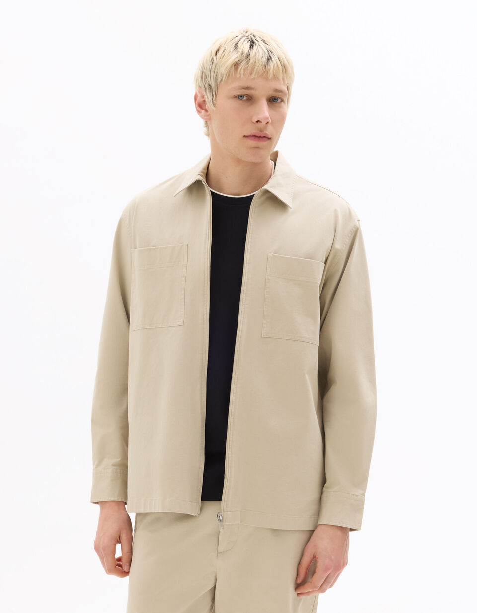 Surchemise Overshirt Zippée Unie thumbnail 3
