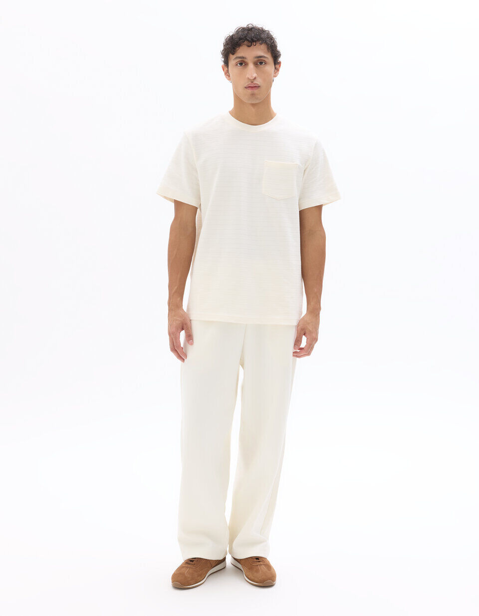 T-shirt Boxy Coton Stretch Avec Poche