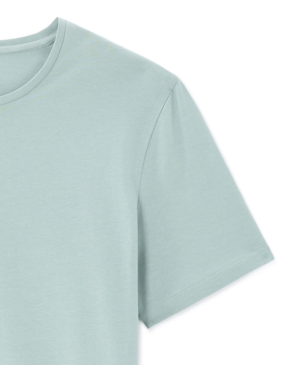 T-shirt Slim Col Rond En Coton Stretch thumbnail 3