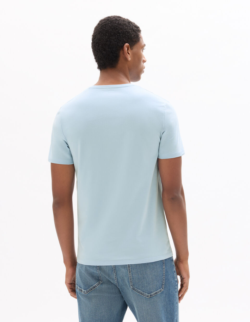 T-shirt Slim Col Rond En Coton Stretch thumbnail 4