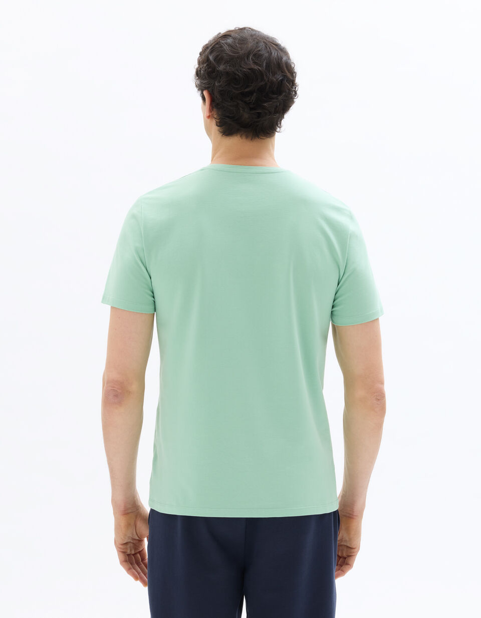 T-shirt Slim Col Rond En Coton Stretch thumbnail 4