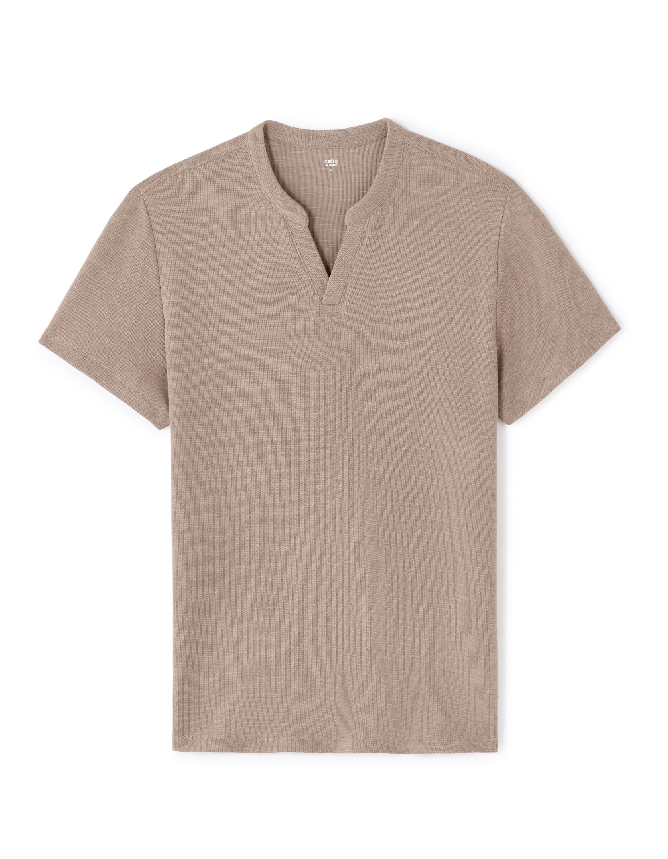 T-shirt Regular Col Henley 100% Coton thumbnail 1