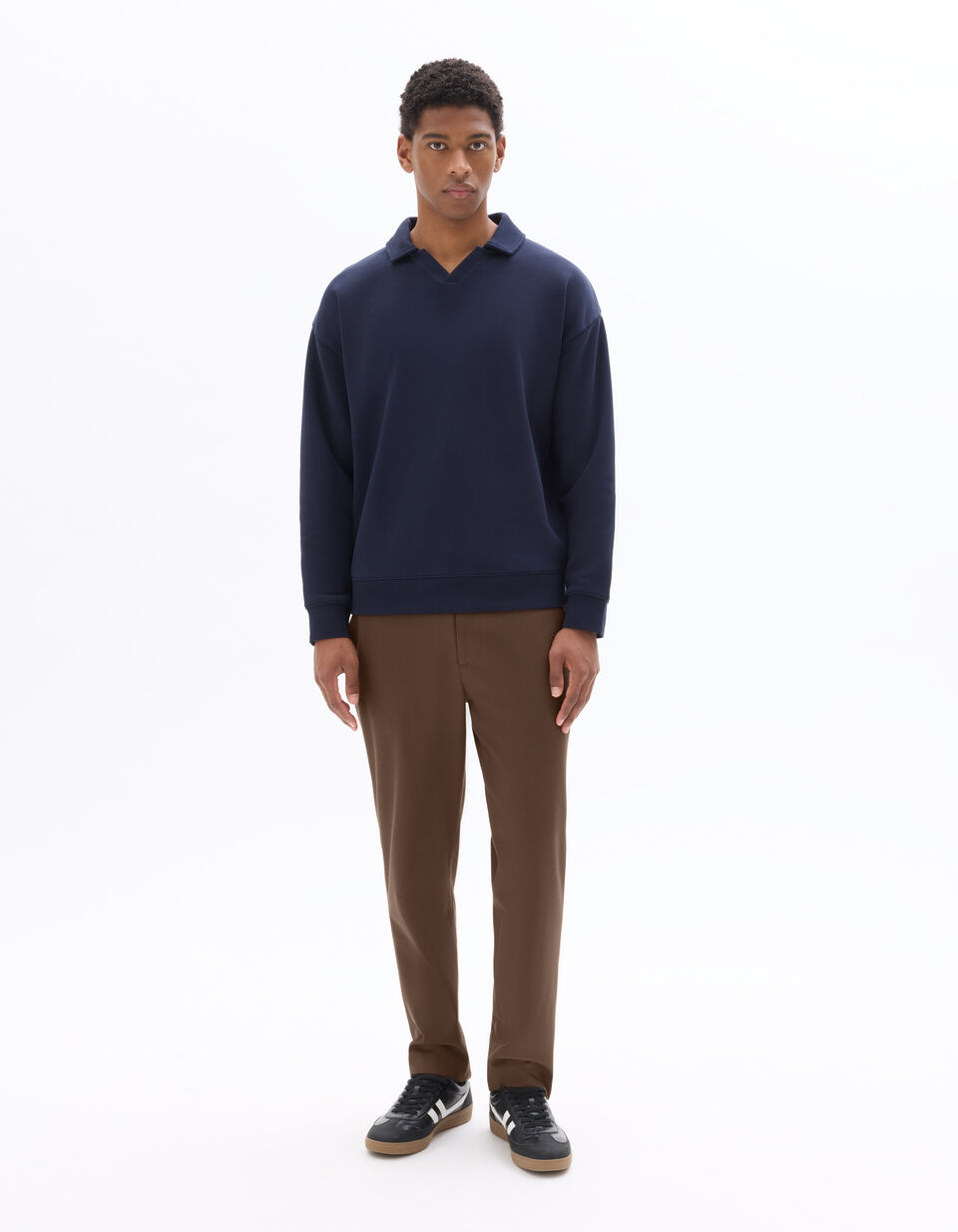 Sweat Loose Col Polo 100% Coton