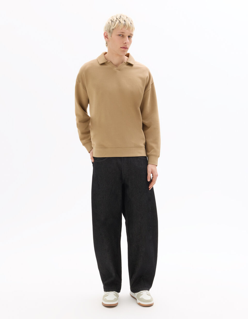 Sweat Loose Col Polo 100% Coton thumbnail 3