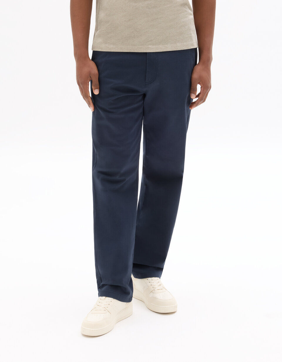 Pantalon Chino Straight En Coton Stretch Longueur Standard