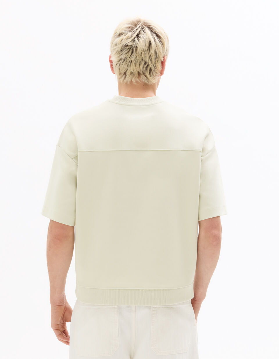 Sweat Oversize En Interlock Manches Courtes thumbnail 3