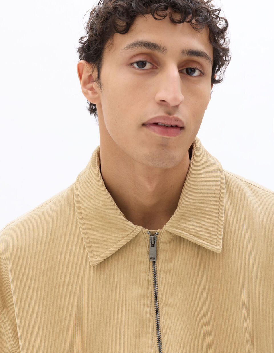 Blouson En Velours Côtelé Col Chemise
