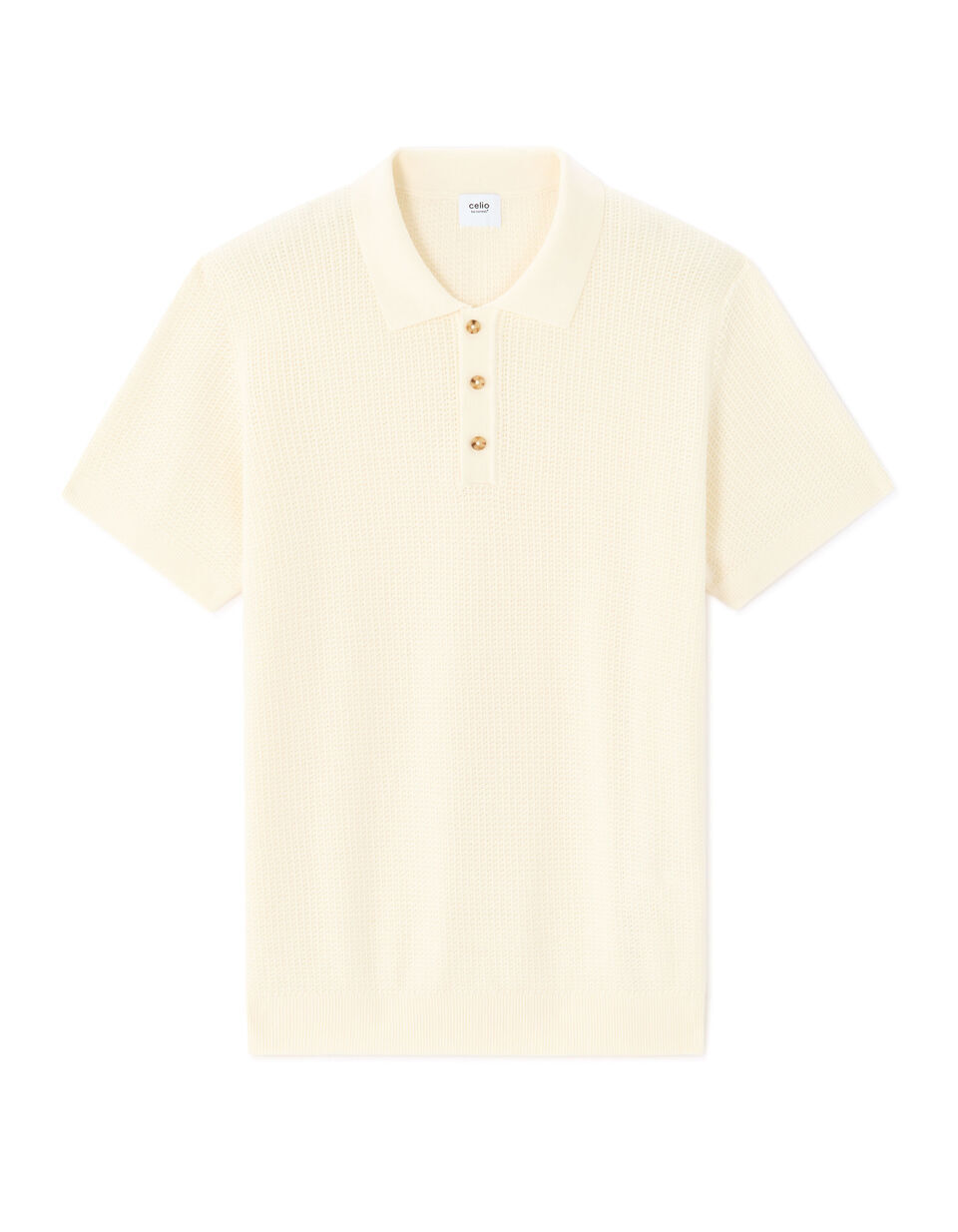 Polo Regular En Maille Texturé