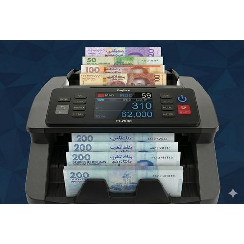Compteuse De Billets Mixte Ft-7500 Rapide, Précise Et Anti-faux Billets